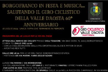 Giro Ciclistico della Valle d&#39;Aosta - Tappa di Arrivo Verres-Borgofranco d&#39;Ivrea